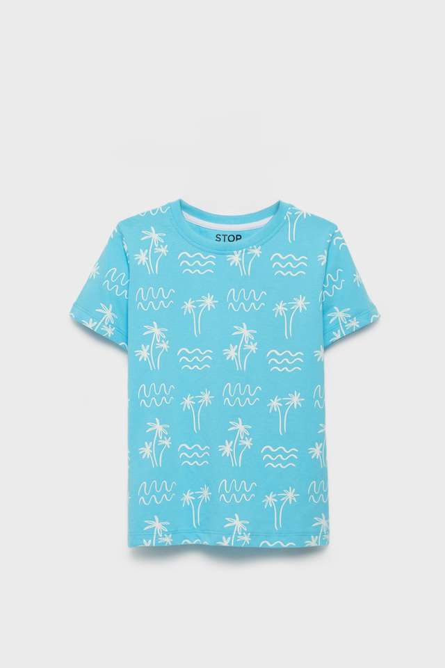 Printed-Cotton-Round-Neck-Boys-T-Shirt