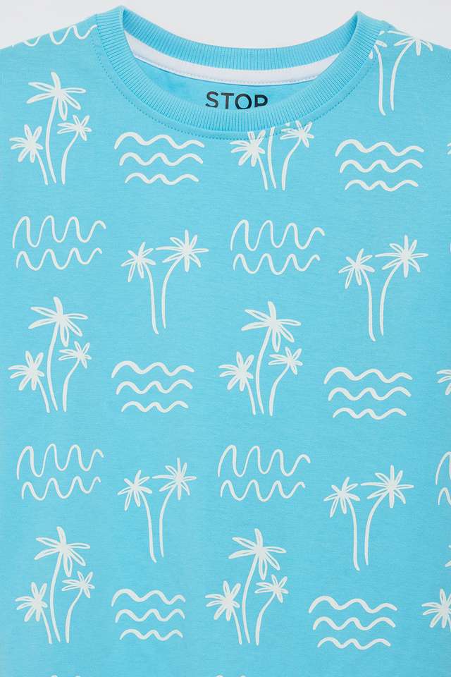 Printed-Cotton-Round-Neck-Boys-T-Shirt