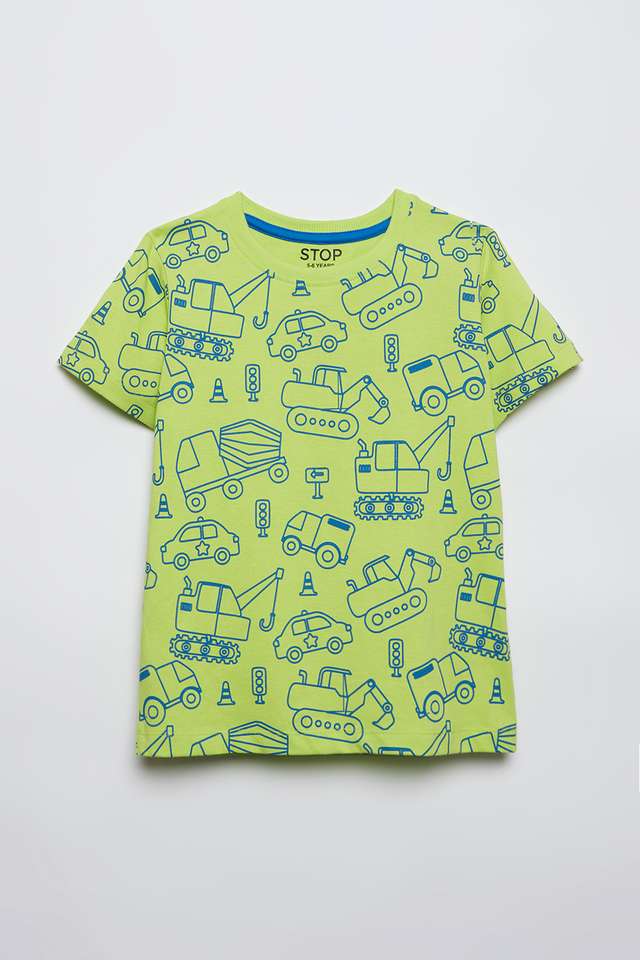Printed-Cotton-Round-Neck-Boys-T-Shirt