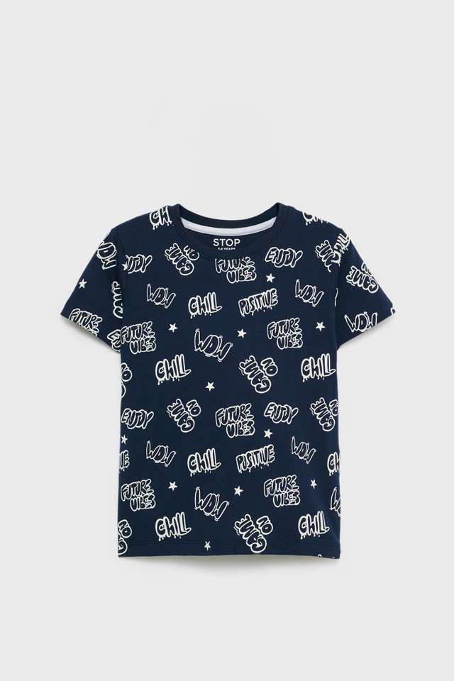 Printed-Cotton-Round-Neck-Boys-T-Shirt