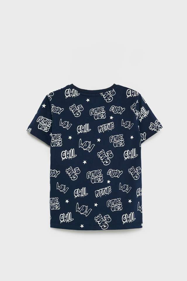 Printed-Cotton-Round-Neck-Boys-T-Shirt