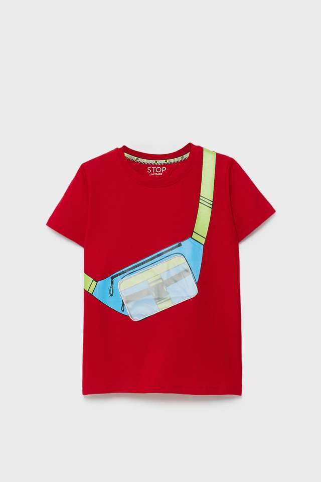Graphic-Print-Cotton-Round-Neck-Boys-T-Shirt