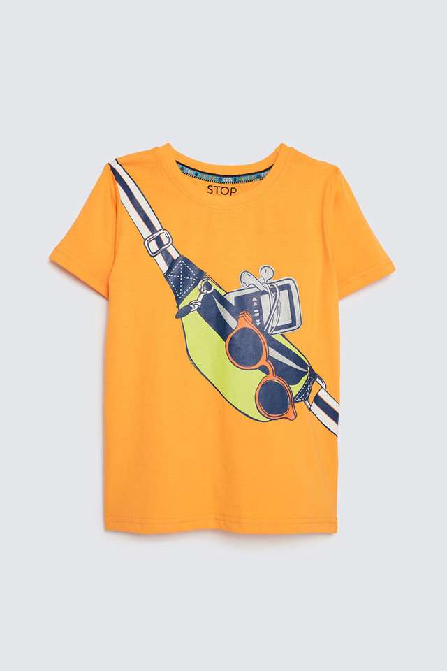 Graphic-Print-Cotton-Round-Neck-Boys-T-Shirt