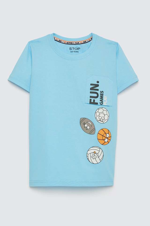Graphic-Print-Cotton-Round-Neck-Boys-T-Shirt