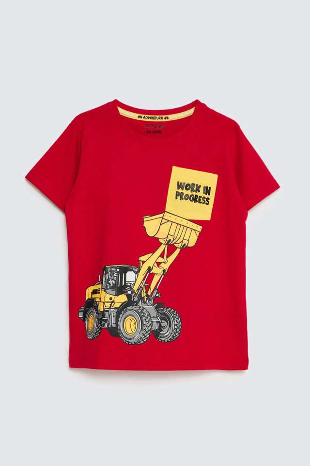 Graphic-Print-Cotton-Round-Neck-Boys-T-Shirt