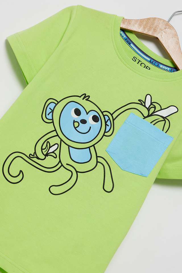 Graphic-Print-Cotton-Round-Neck-Boys-T-Shirt