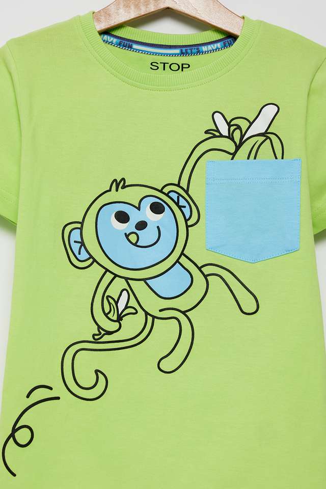 Graphic-Print-Cotton-Round-Neck-Boys-T-Shirt