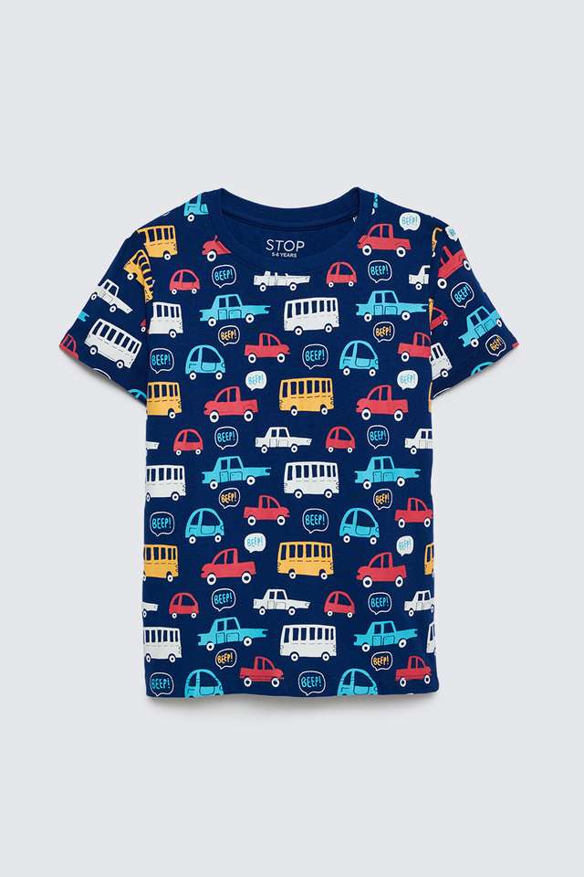 Printed-Cotton-Round-Neck-Boys-T-Shirt