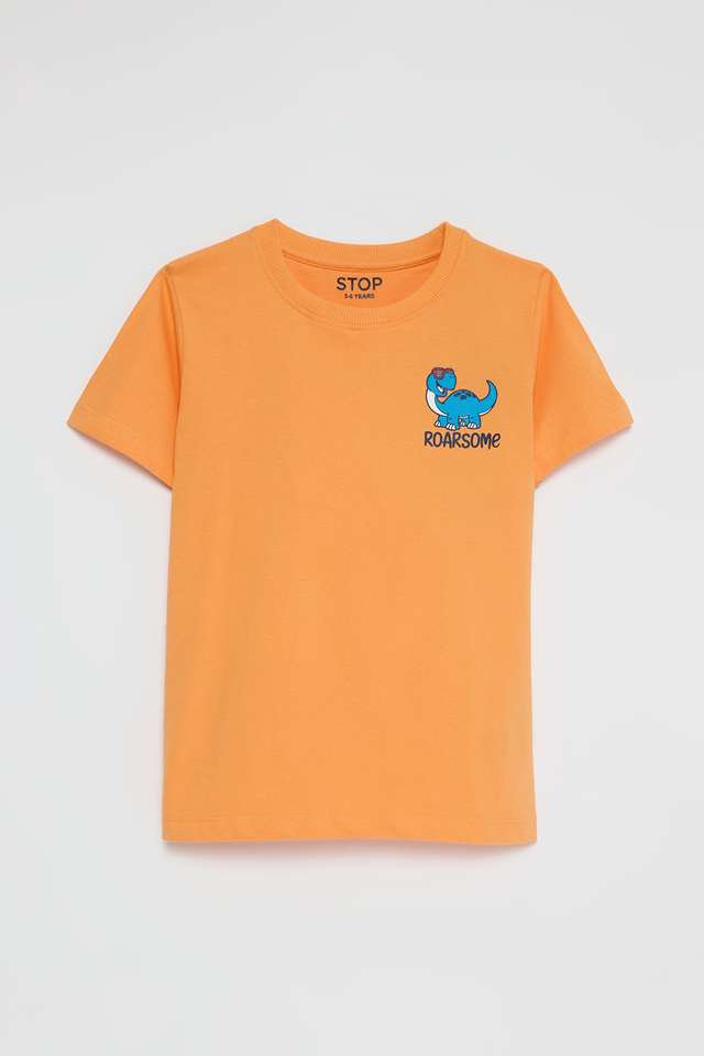 Solid-Cotton-Round-Neck-Boys-T-Shirt