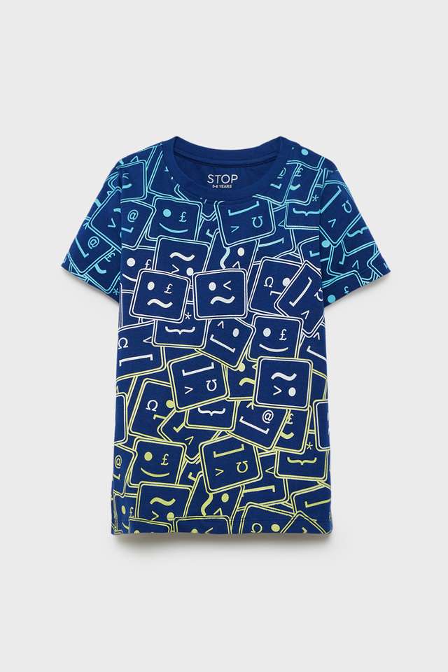 Printed-Cotton-Round-Neck-Boys-T-Shirt