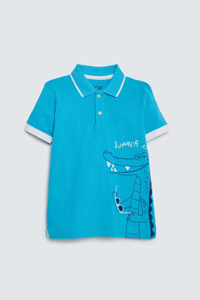 Graphic-Print-Cotton-Polo-Boys-T-Shirt