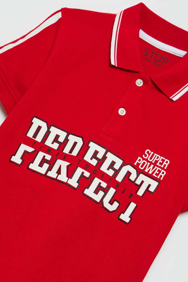 Graphic-Print-Cotton-Polo-Boys-T-Shirt