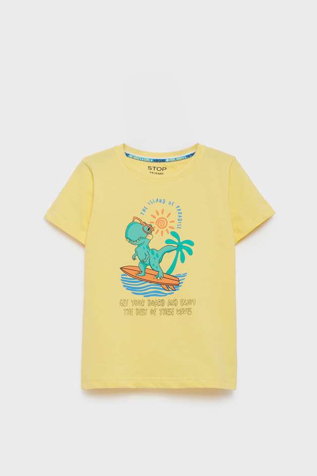 Graphic-Print-Cotton-Round-Neck-Boys-T-Shirt