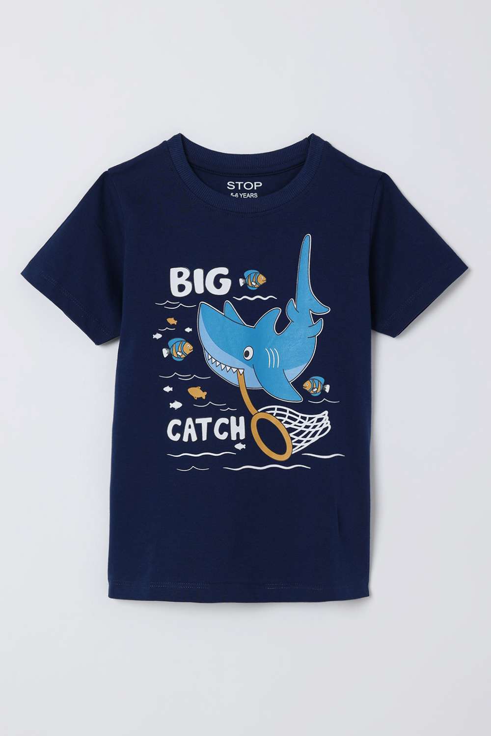 Graphic-Print-Cotton-Round-Neck-Boys-T-Shirt