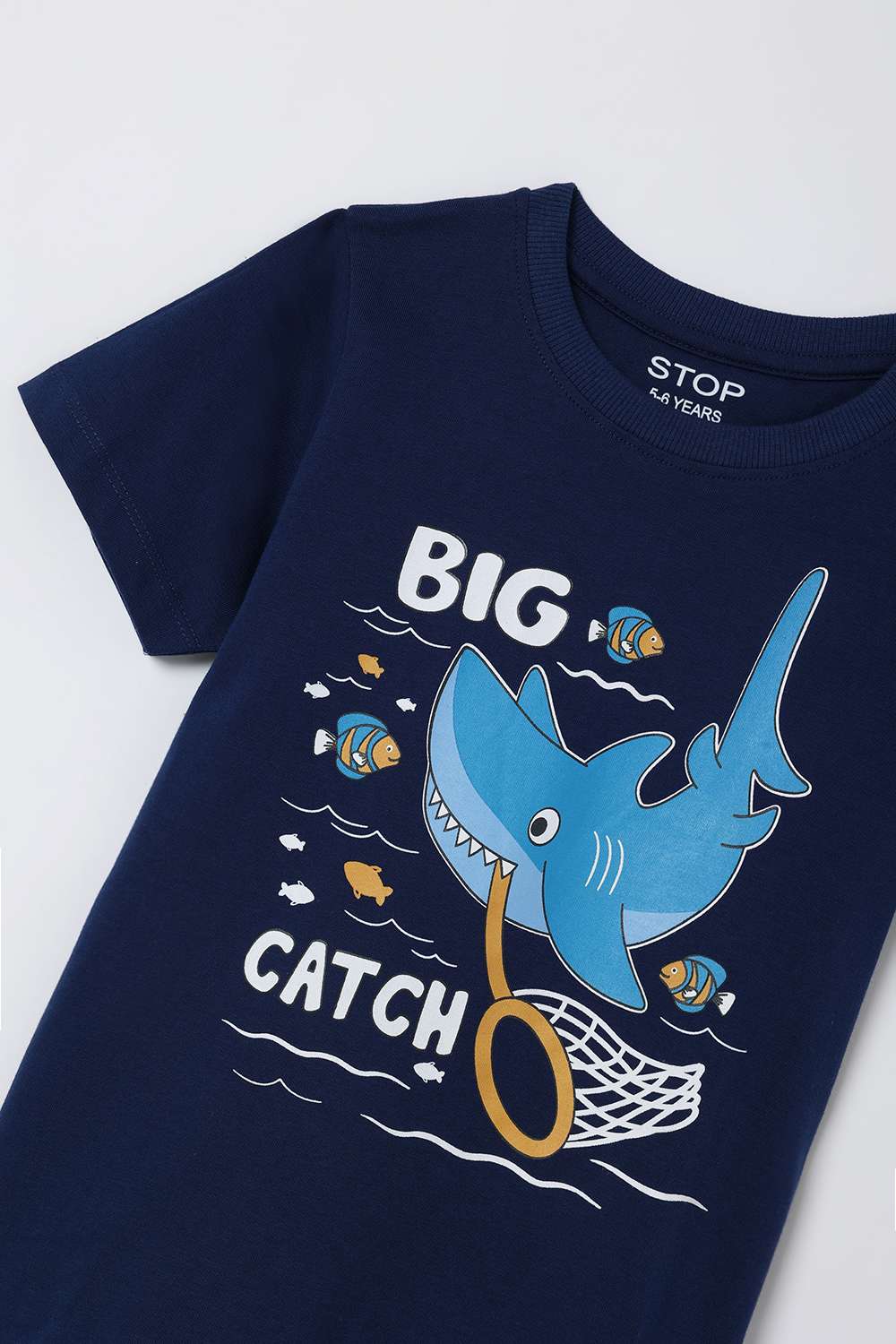 Graphic-Print-Cotton-Round-Neck-Boys-T-Shirt