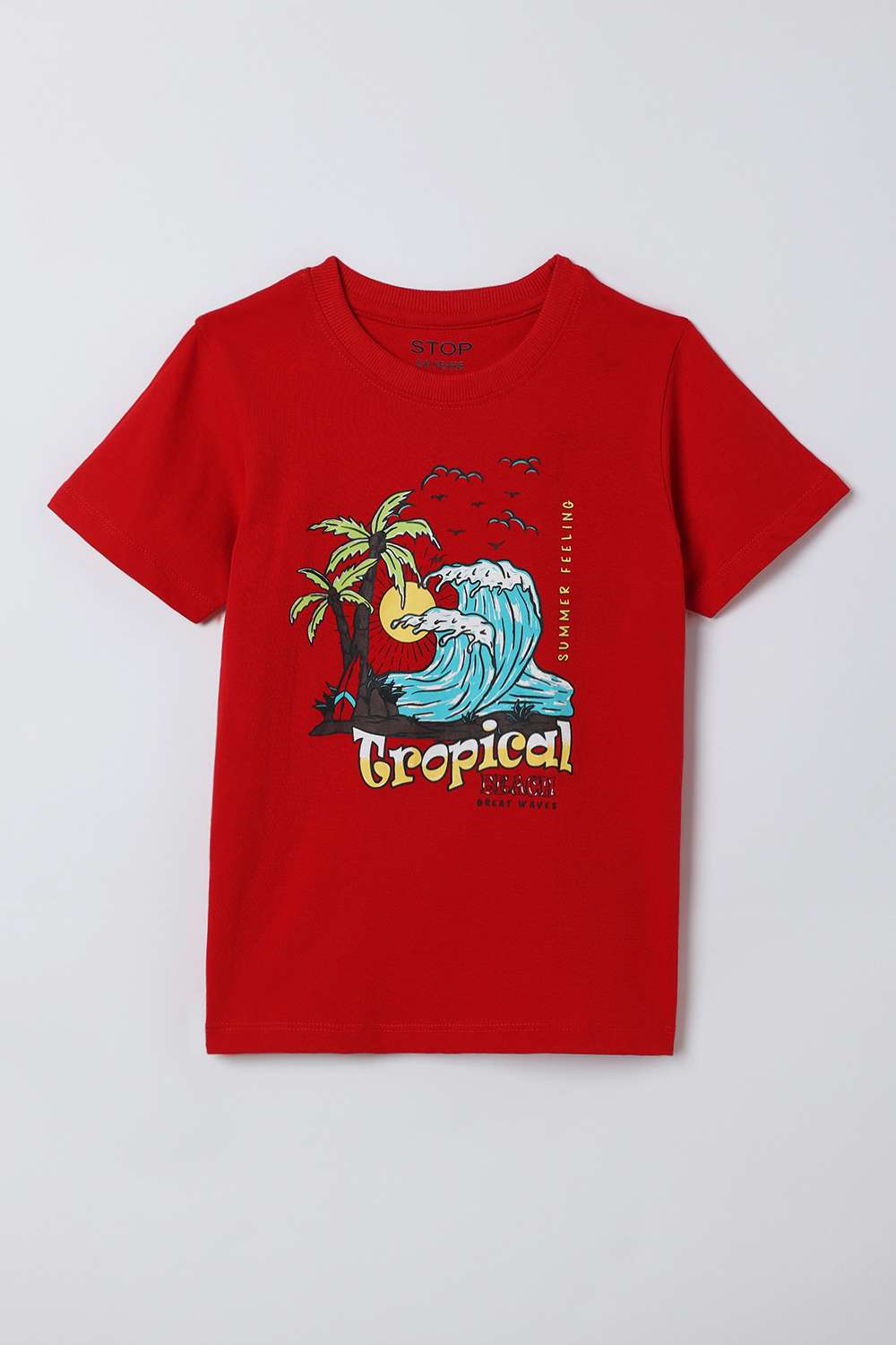 Graphic-Print-Cotton-Round-Neck-Boys-T-Shirt