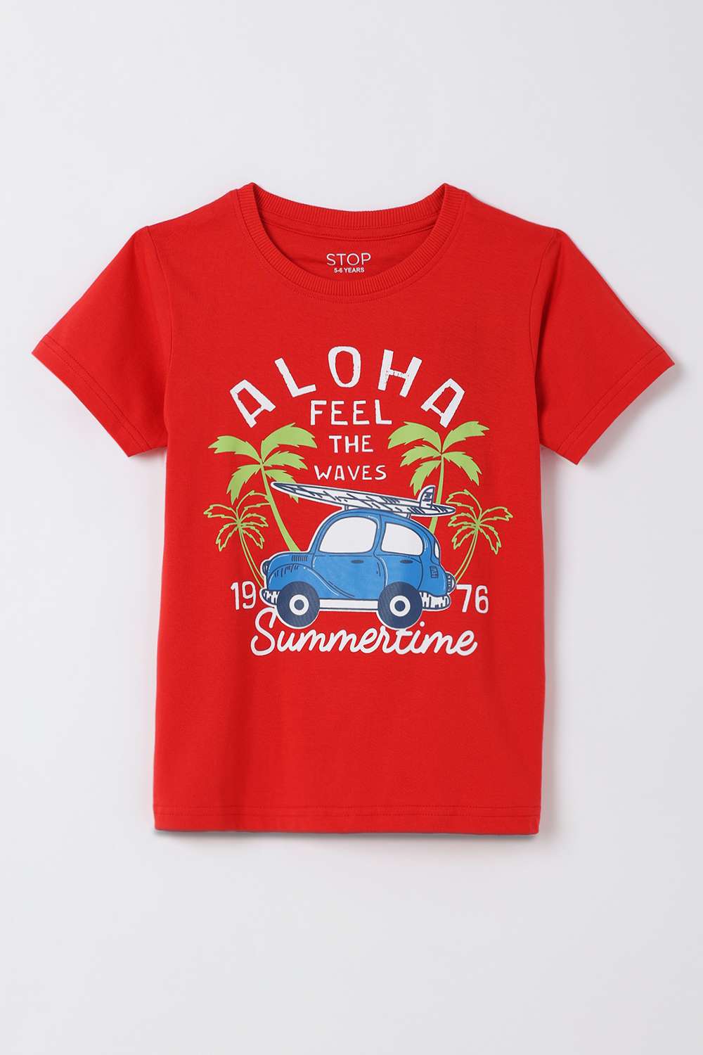 Graphic-Print-Cotton-Round-Neck-Boys-T-Shirt