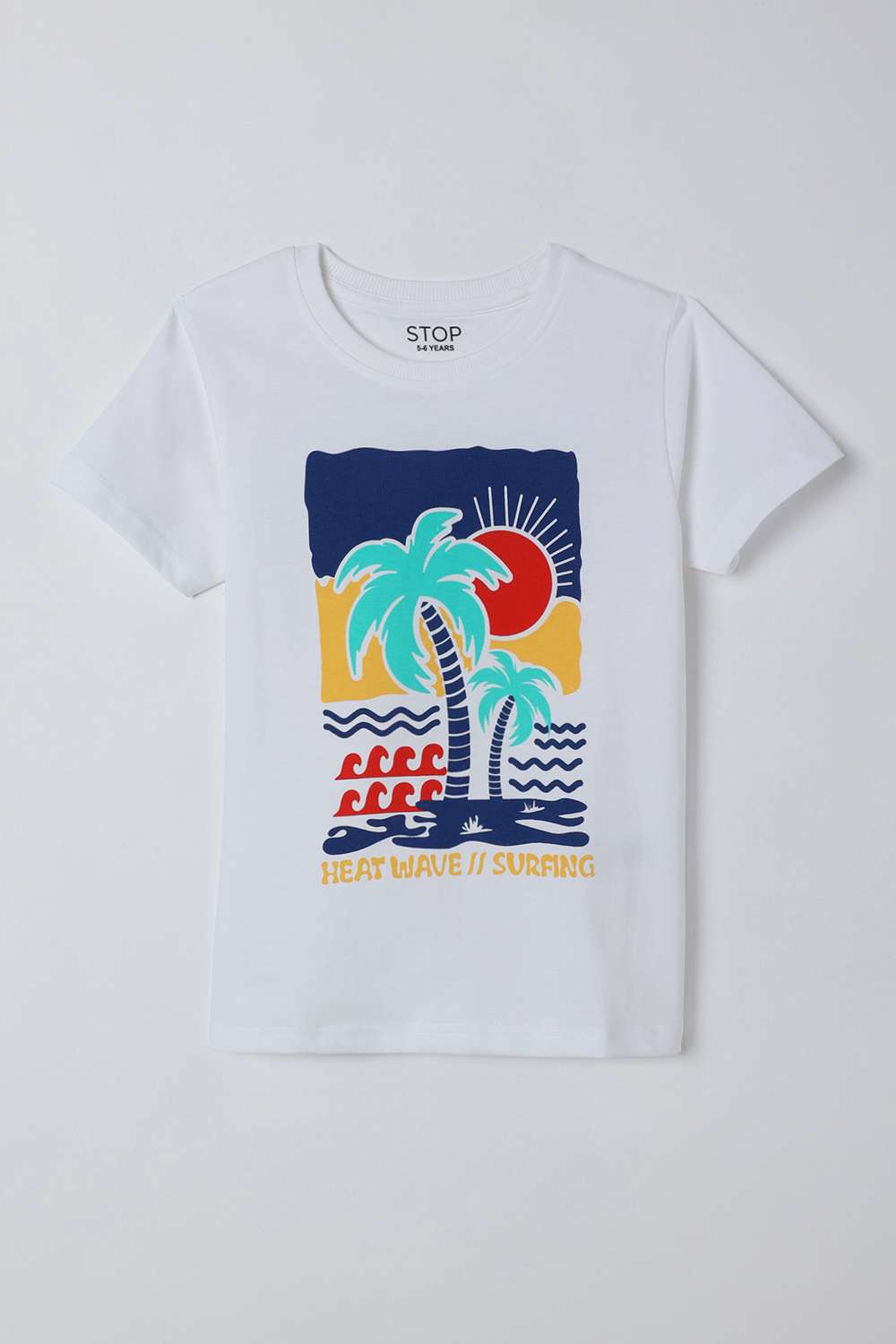 Graphic-Print-Cotton-Round-Neck-Boys-T-Shirt