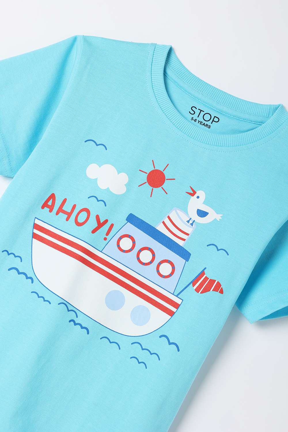Graphic-Print-Cotton-Round-Neck-Boys-T-Shirt