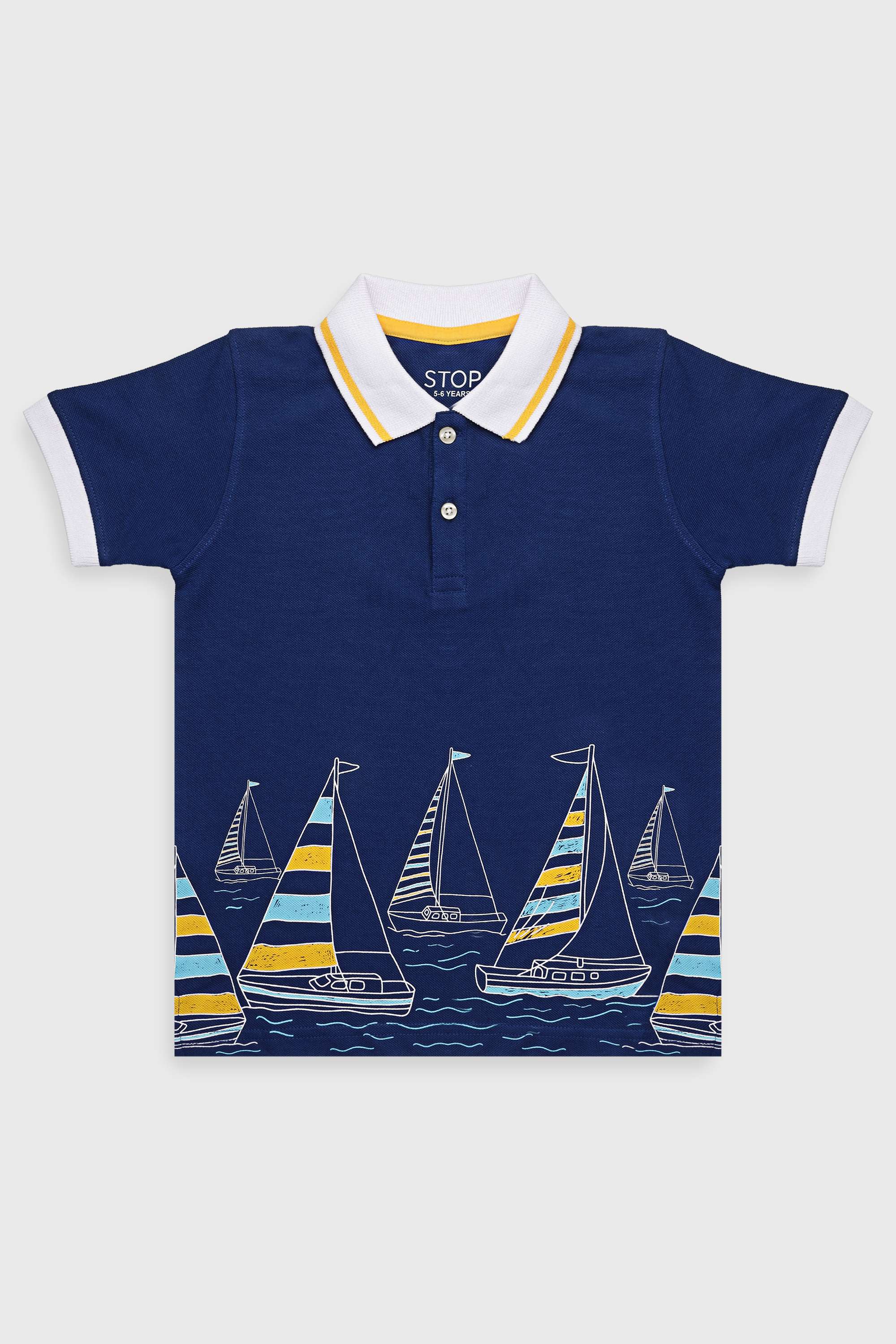 Solid-Blended-Fabric-Round-Neck-Boys-T-Shirt