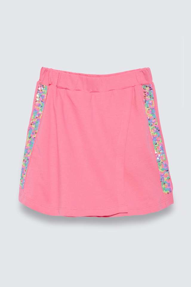 Solid-Blended-Fabric-Regular-Fit-Girls-Shorts