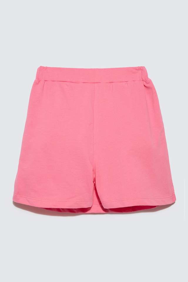 Solid-Blended-Fabric-Regular-Fit-Girls-Shorts