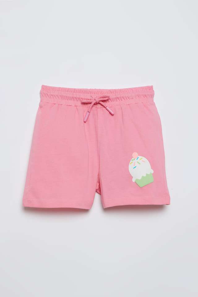 Solid-Cotton-Regular-Fit-Girls-Shorts