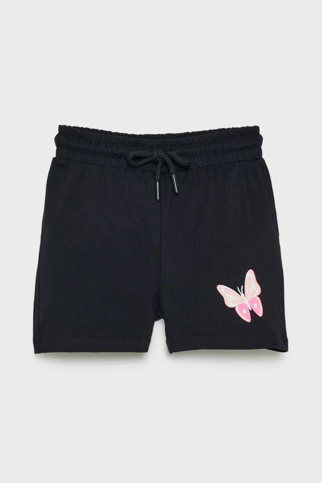 Solid-Cotton-Regular-Fit-Girls-Shorts