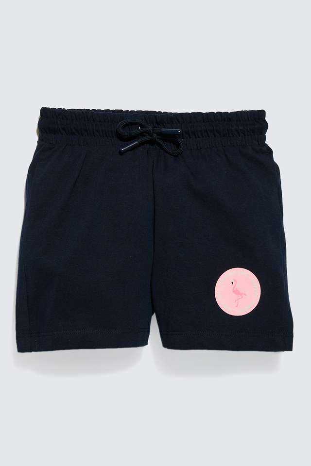 Solid-Cotton-Regular-Fit-Girls-Shorts