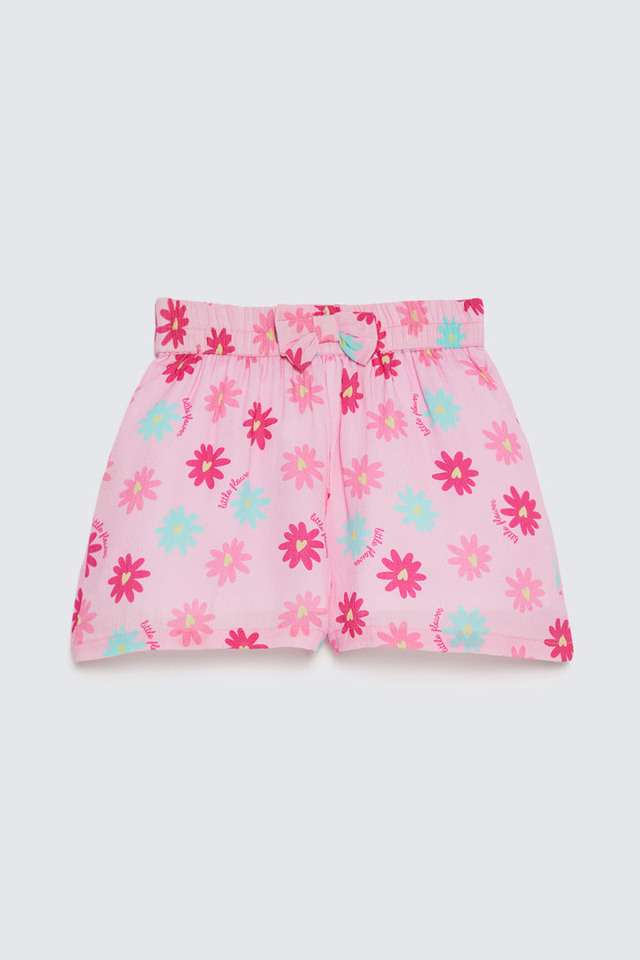 Solid-Blended-Fabric-Regular-Fit-Girls-Shorts