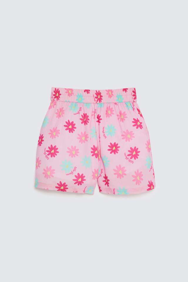 Solid-Blended-Fabric-Regular-Fit-Girls-Shorts