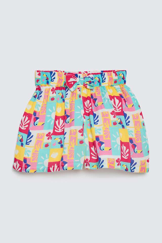 Solid-Blended-Fabric-Regular-Fit-Girls-Shorts