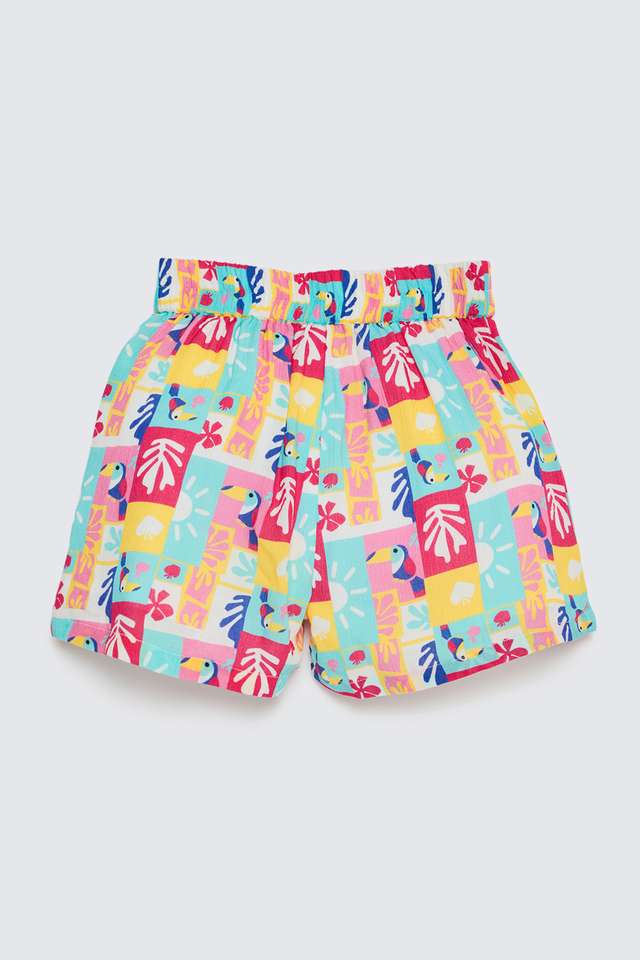 Solid-Blended-Fabric-Regular-Fit-Girls-Shorts