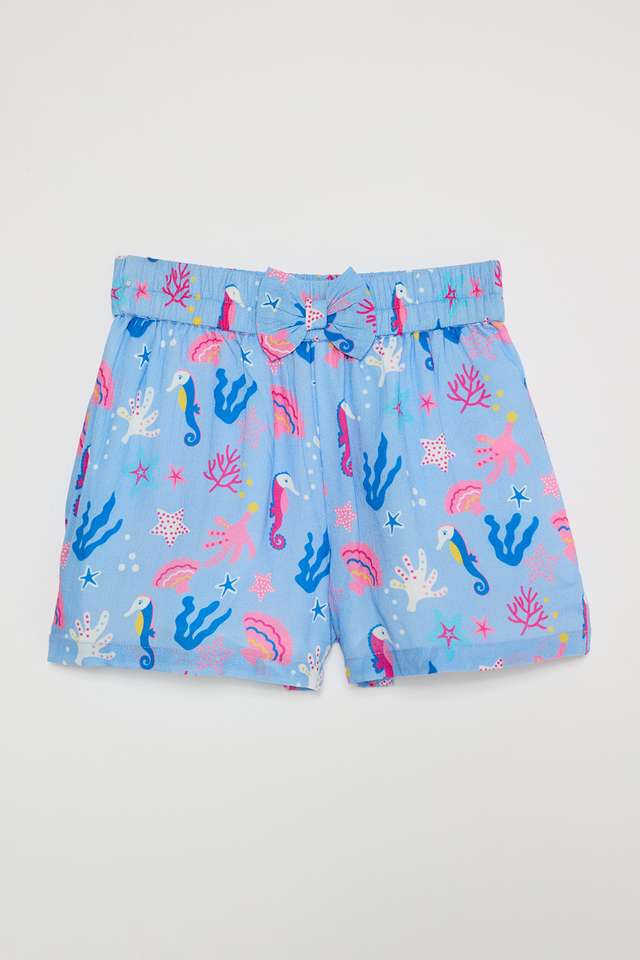 Solid-Blended-Fabric-Regular-Fit-Girls-Shorts