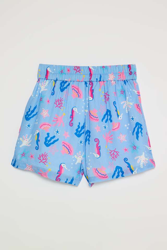 Solid-Blended-Fabric-Regular-Fit-Girls-Shorts