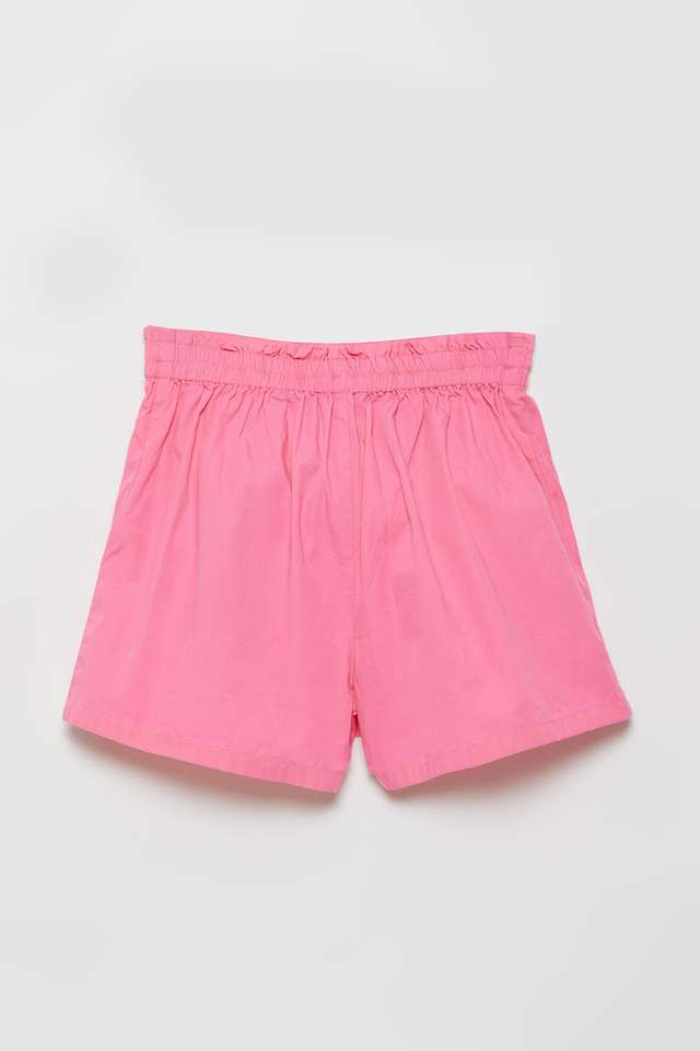 Solid-Cotton-Regular-Fit-Girls-Shorts