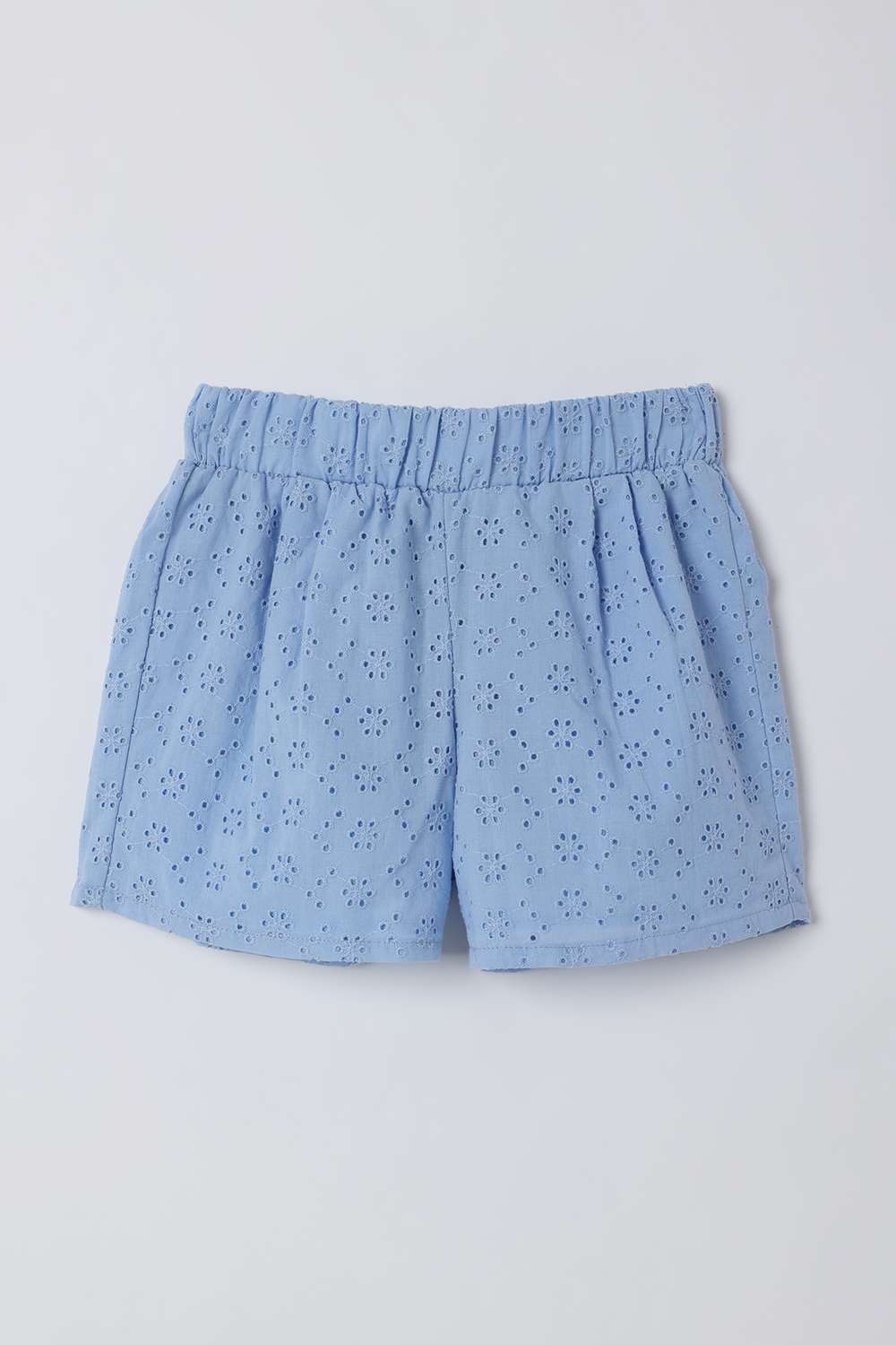 Solid-Blended-Fabric-Regular-Fit-Girls-Shorts