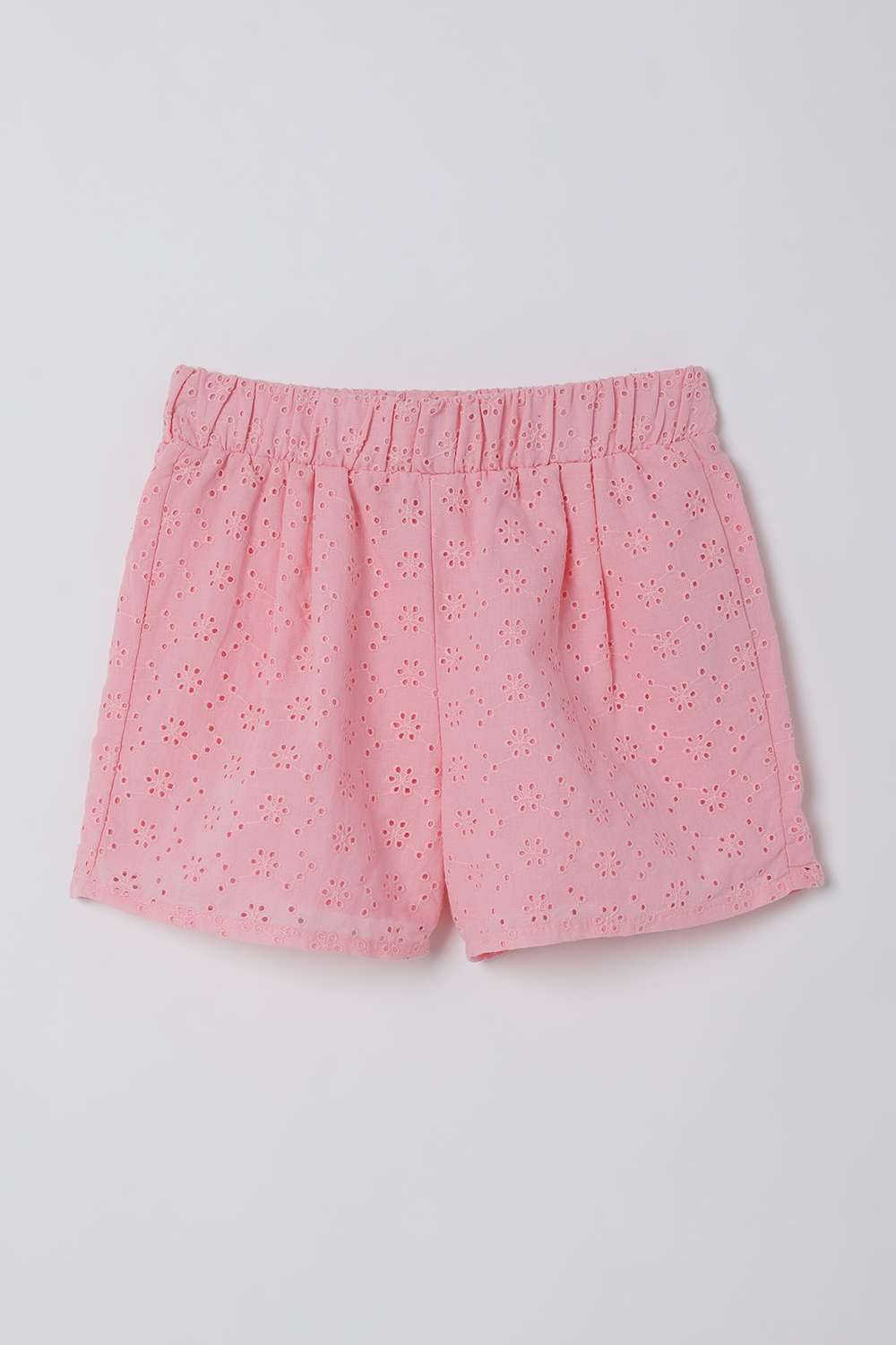 Solid-Blended-Fabric-Regular-Fit-Girls-Shorts