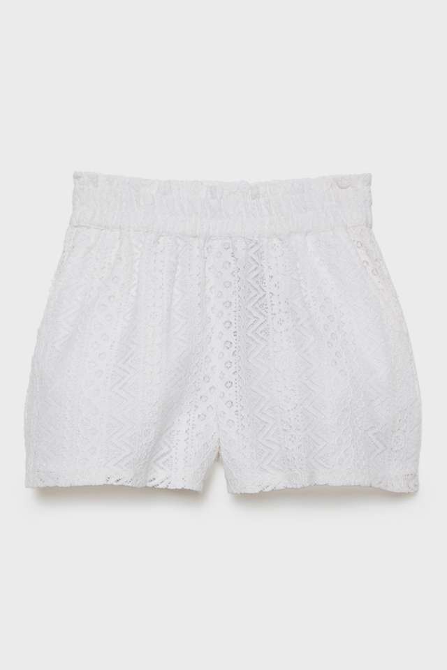 Solid-Blended-Fabric-Regular-Fit-Girls-Shorts