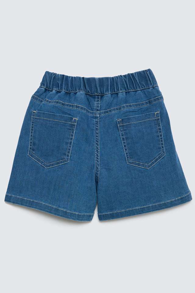 Solid-Blended-Fabric-Regular-Fit-Girls-Shorts