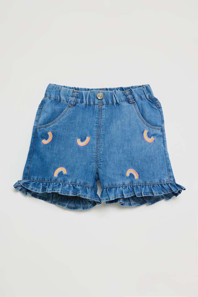 Embroidered-Denim-Regular-Fit-Girls-Shorts