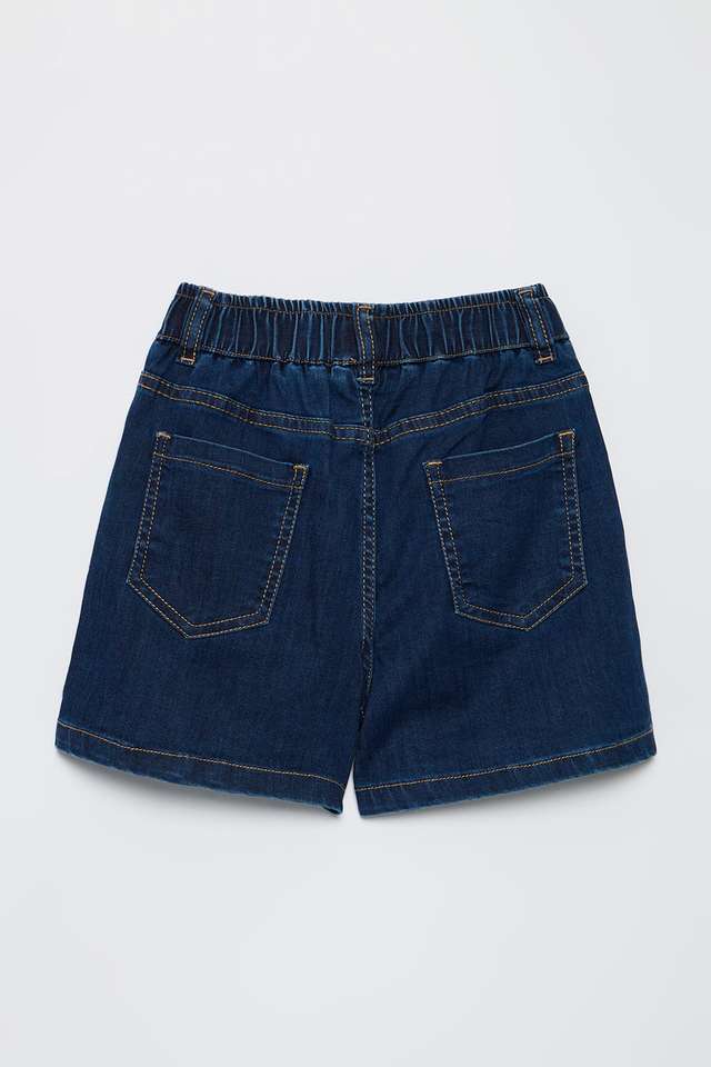 Solid-Blended-Fabric-Regular-Fit-Girls-Shorts