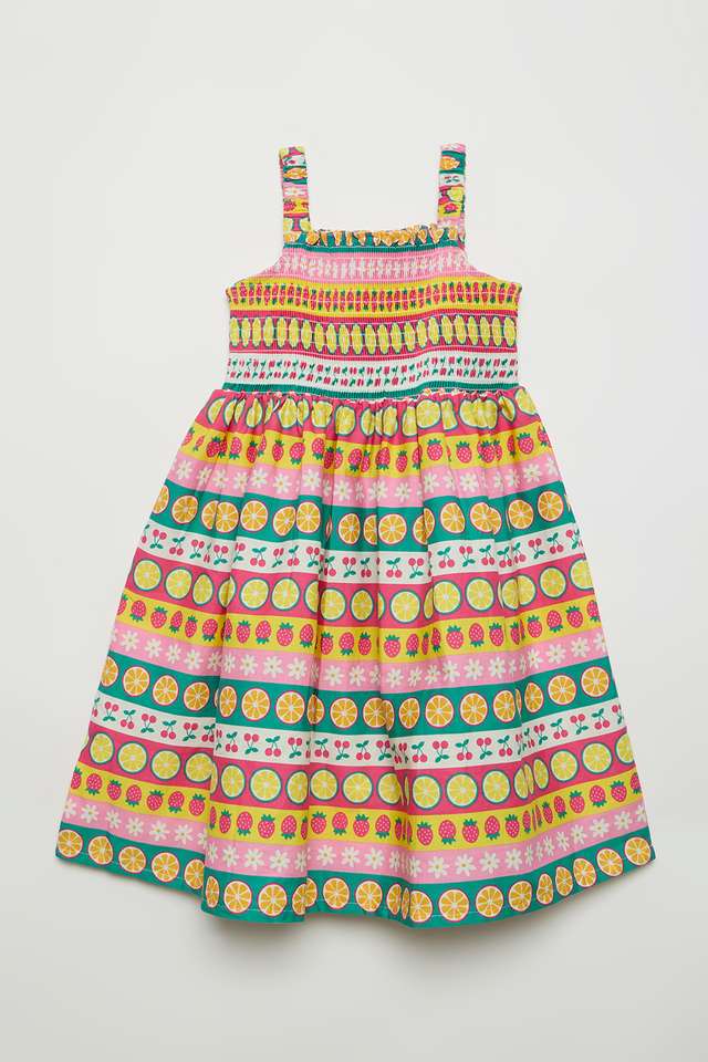 Solid-Blended-Fabric-Round-Neck-Girls-Casual-Wear-Dress