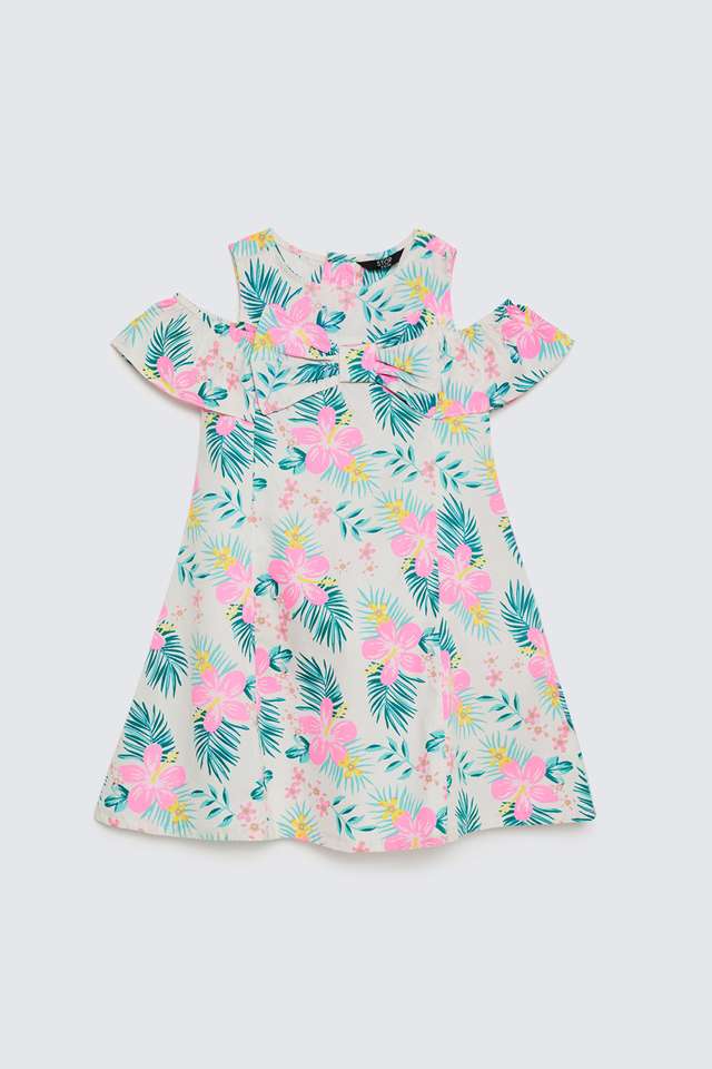 Solid-Blended-Fabric-Round-Neck-Girls-Casual-Wear-Dress