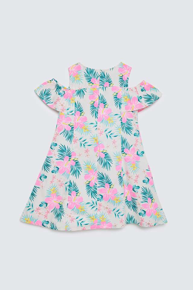 Solid-Blended-Fabric-Round-Neck-Girls-Casual-Wear-Dress