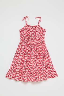 Solid-Blended-Fabric-Round-Neck-Girls-Casual-Wear-Dress