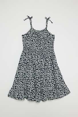 Solid-Blended-Fabric-Round-Neck-Girls-Casual-Wear-Dress