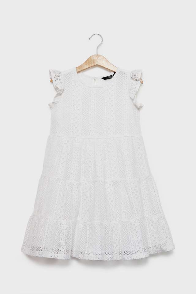 Solid-Blended-Fabric-Regular-Fit-Girls-Dress