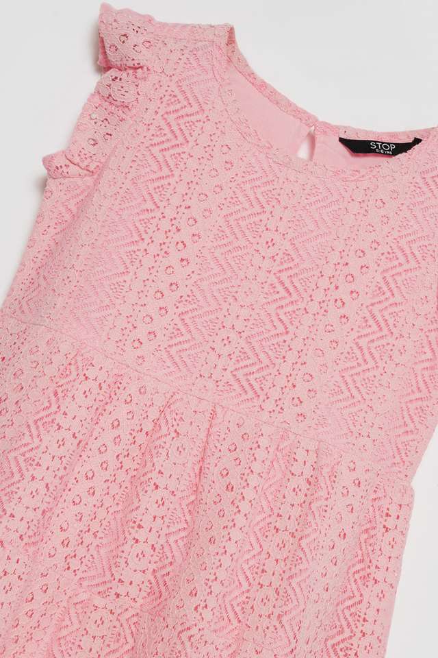 Solid-Blended-Fabric-Regular-Fit-Girls-Dress