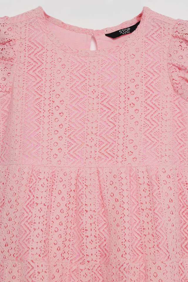Solid-Blended-Fabric-Regular-Fit-Girls-Dress